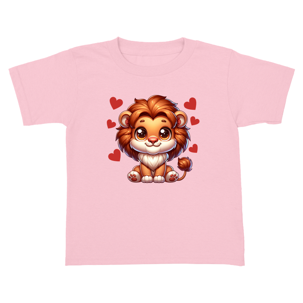 Kid's pink t-shirt with lion