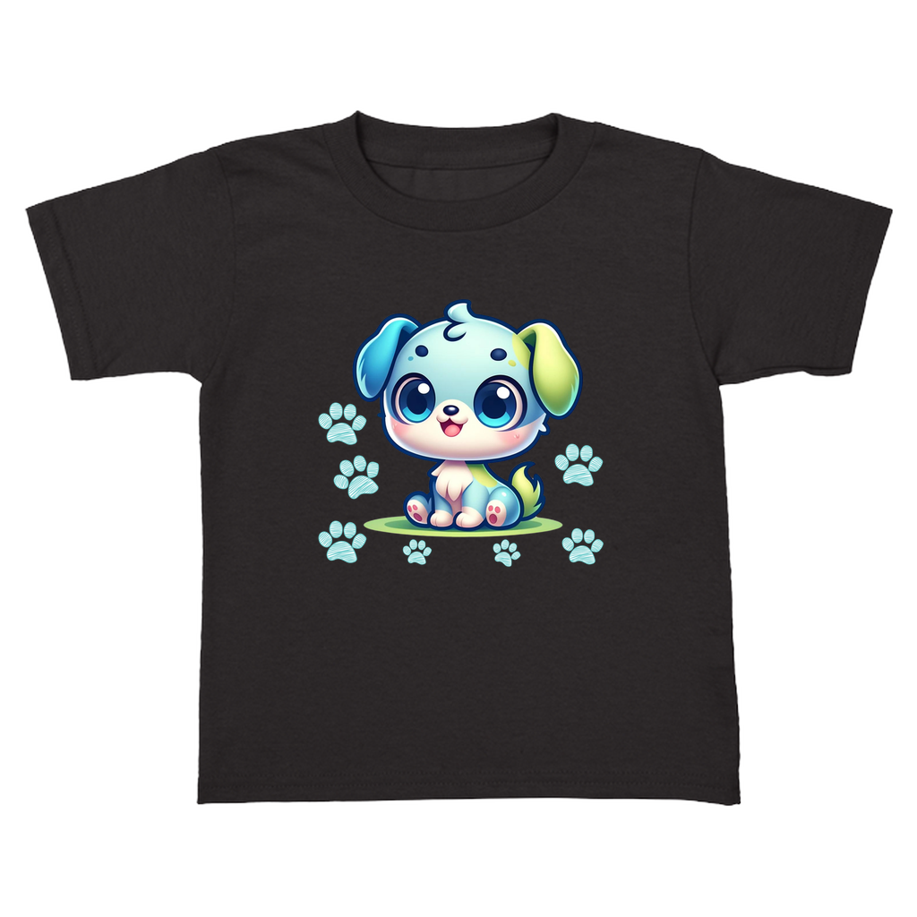 Toddler black t-shirt with dog motif