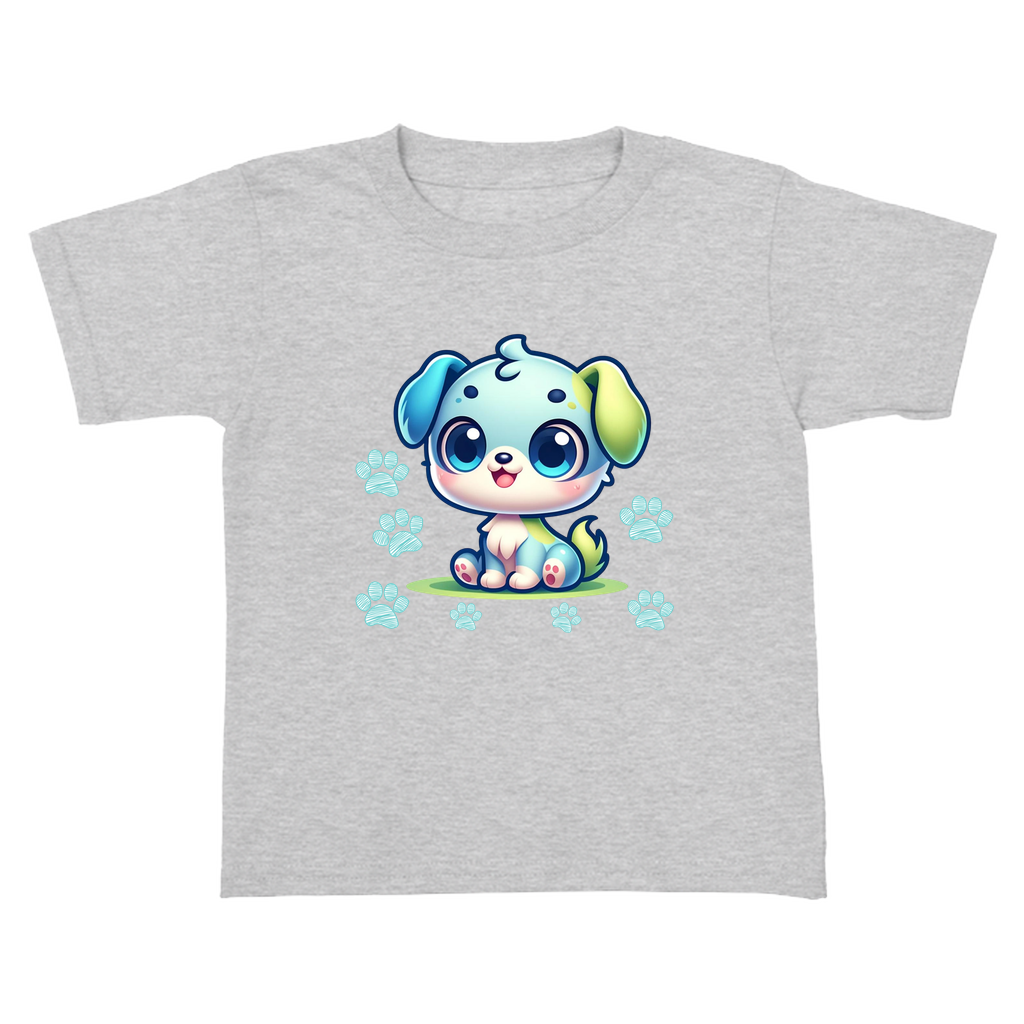 Toddler grey t-shirt with friendly dog design