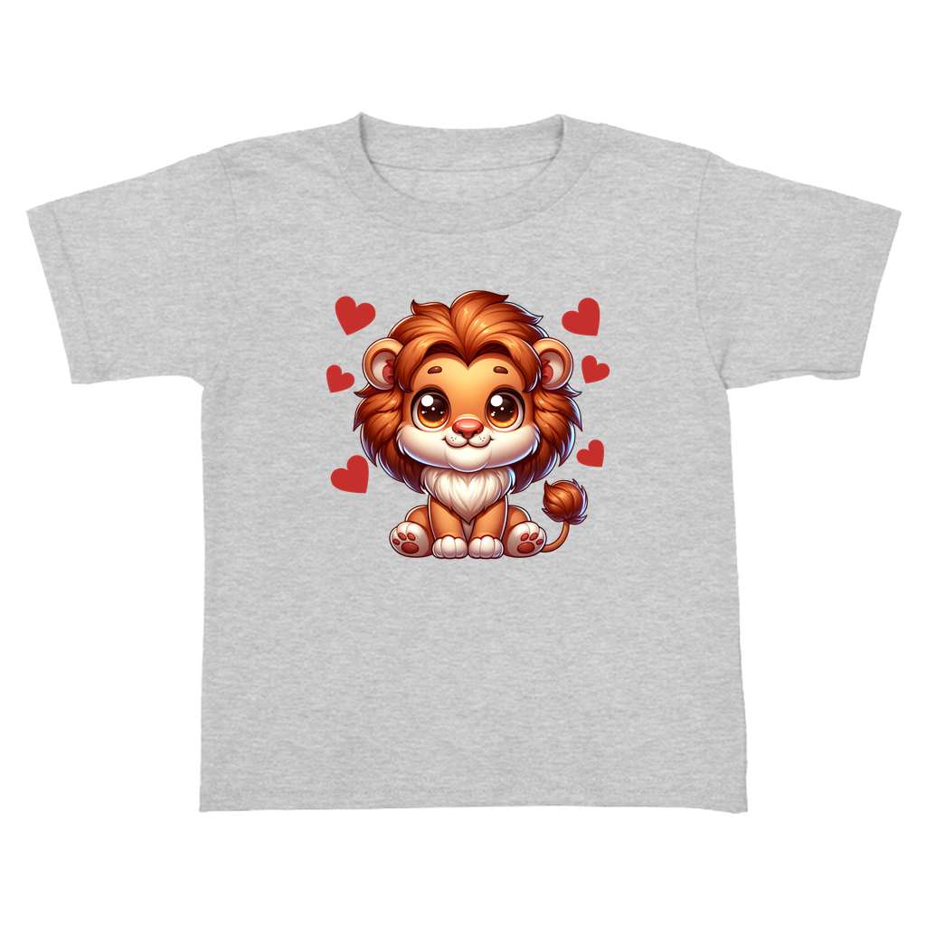 Kid's grey lion t-shirt design