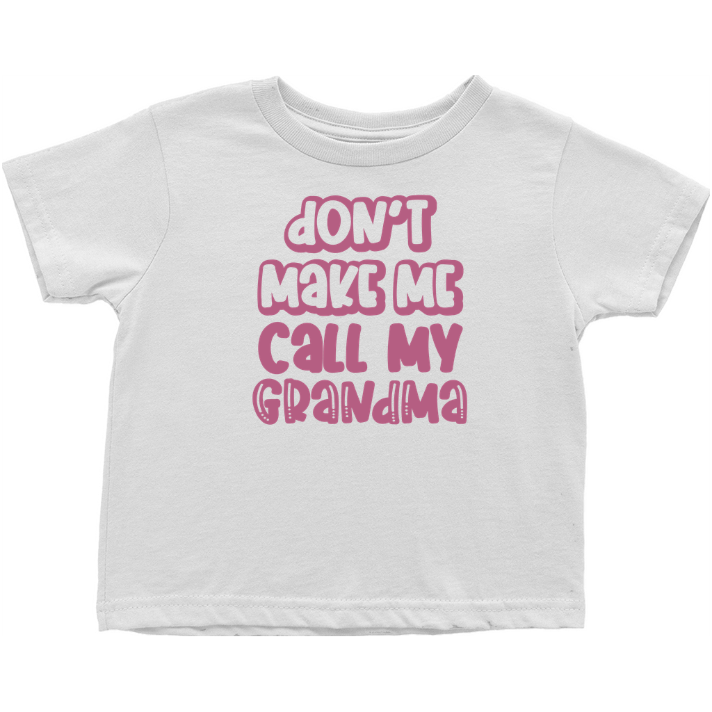 Toddler t-shirt with grandma quote in white