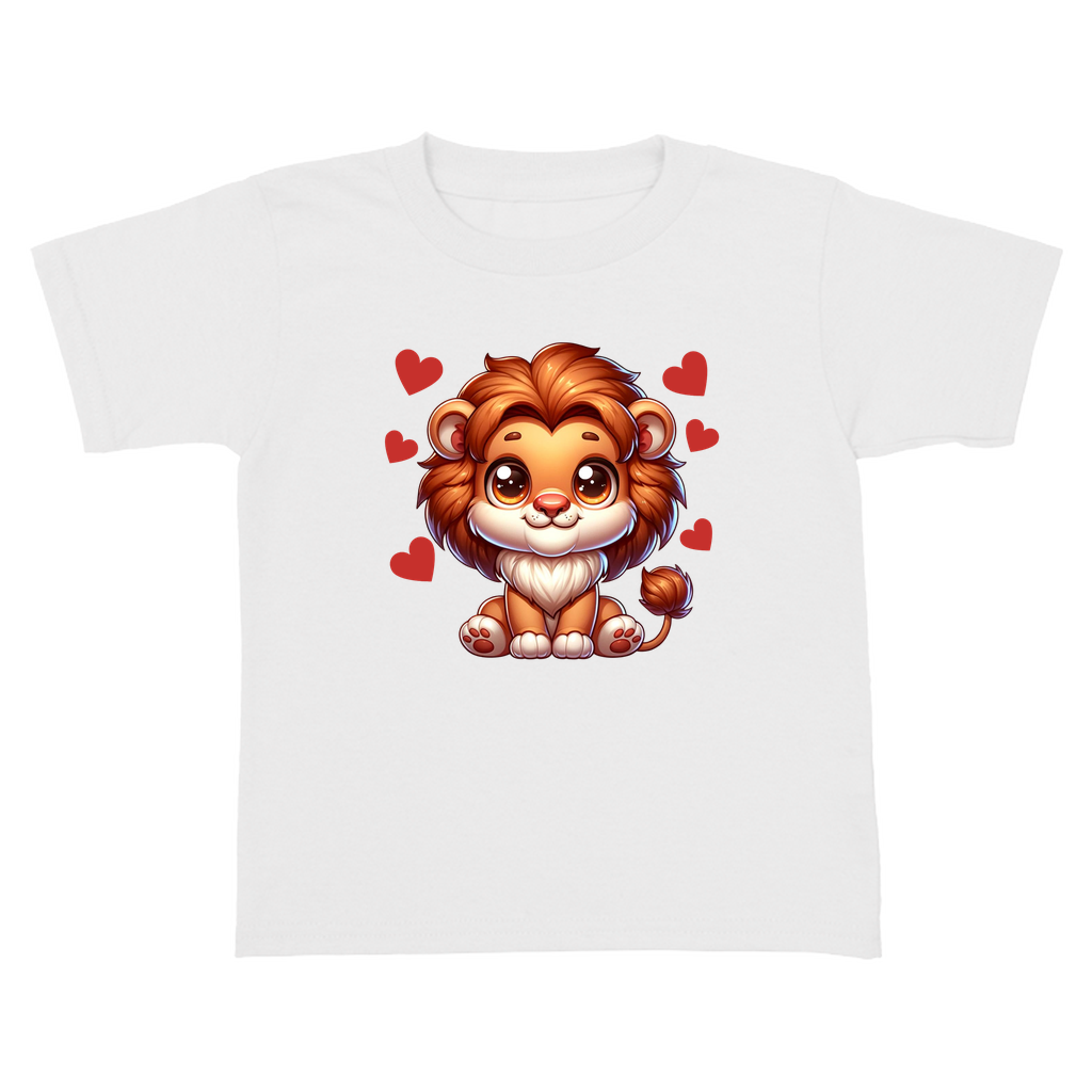 Kid's white t-shirt with lion