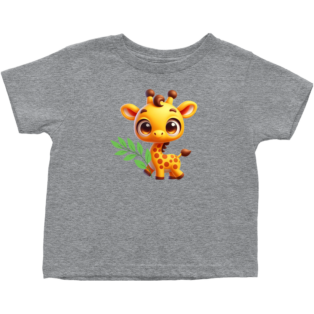 Grey toddler tee with giraffe figure