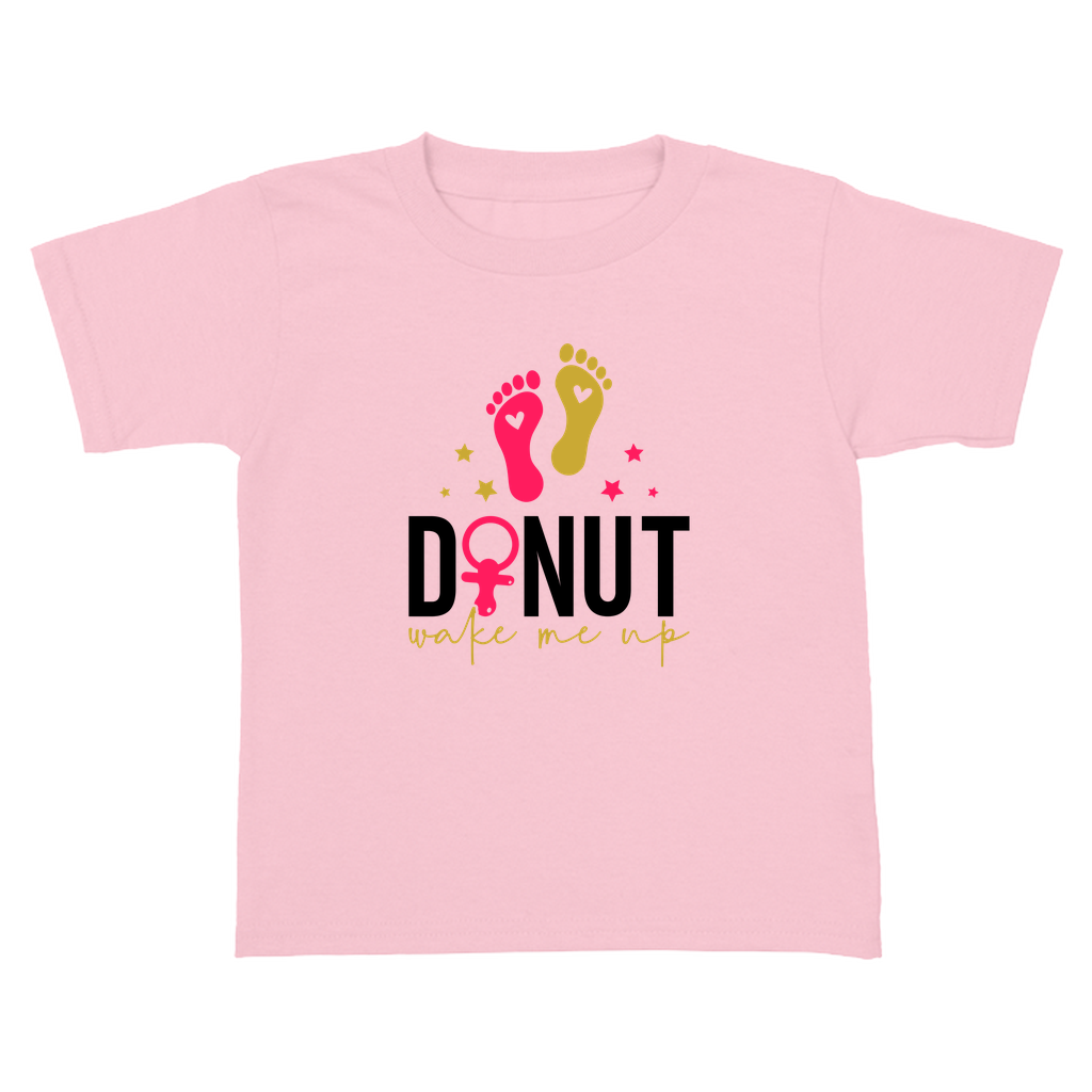 Pink toddler t-shirt with donut graphic