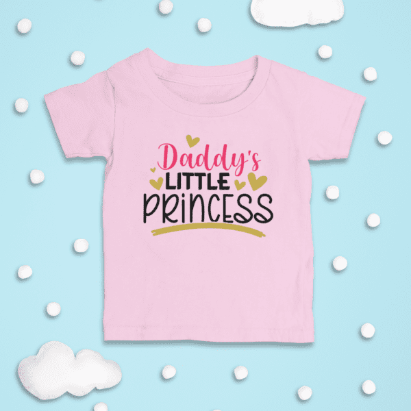 Toddler pink t-shirt with Daddy's Little Princess