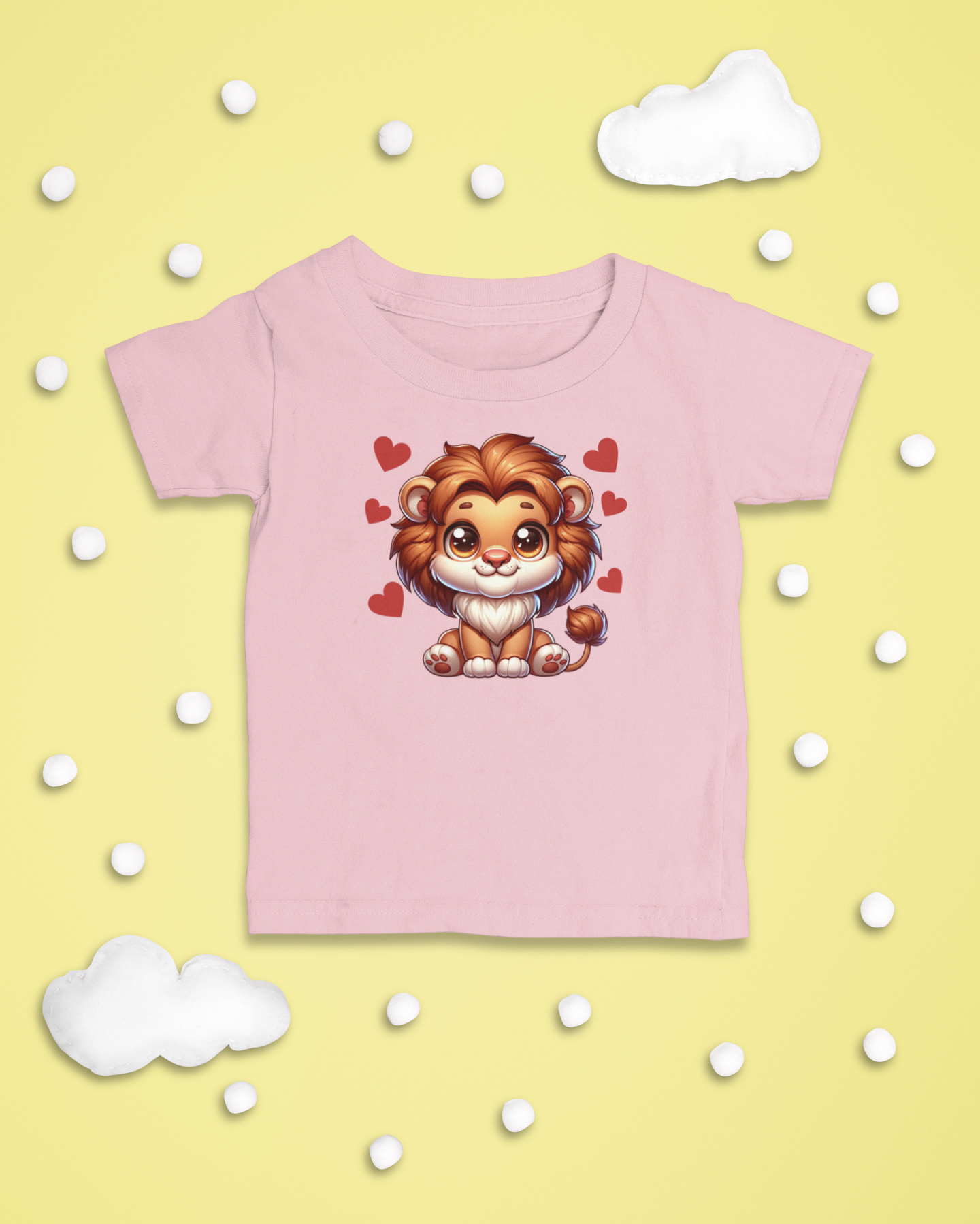 Kid's pink t-shirt with lion