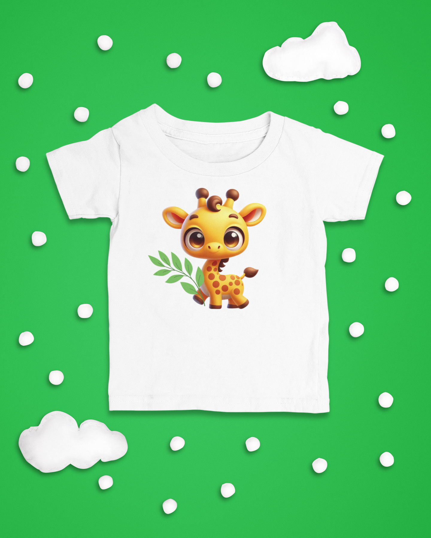 Baby tee with giraffe graphic