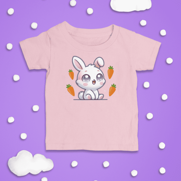 Toddler pink t-shirt with rabbit