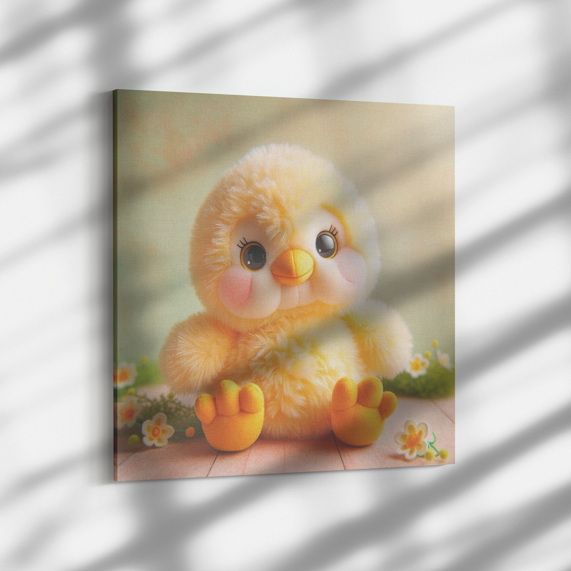 Adorable yellow chick nursery wall art